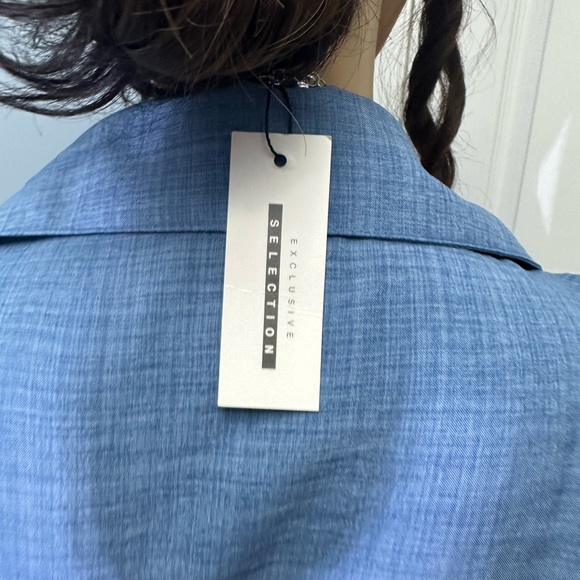 CBR blue button up dress NWT size L but runs really small (more like a M) - Picture 6 of 7